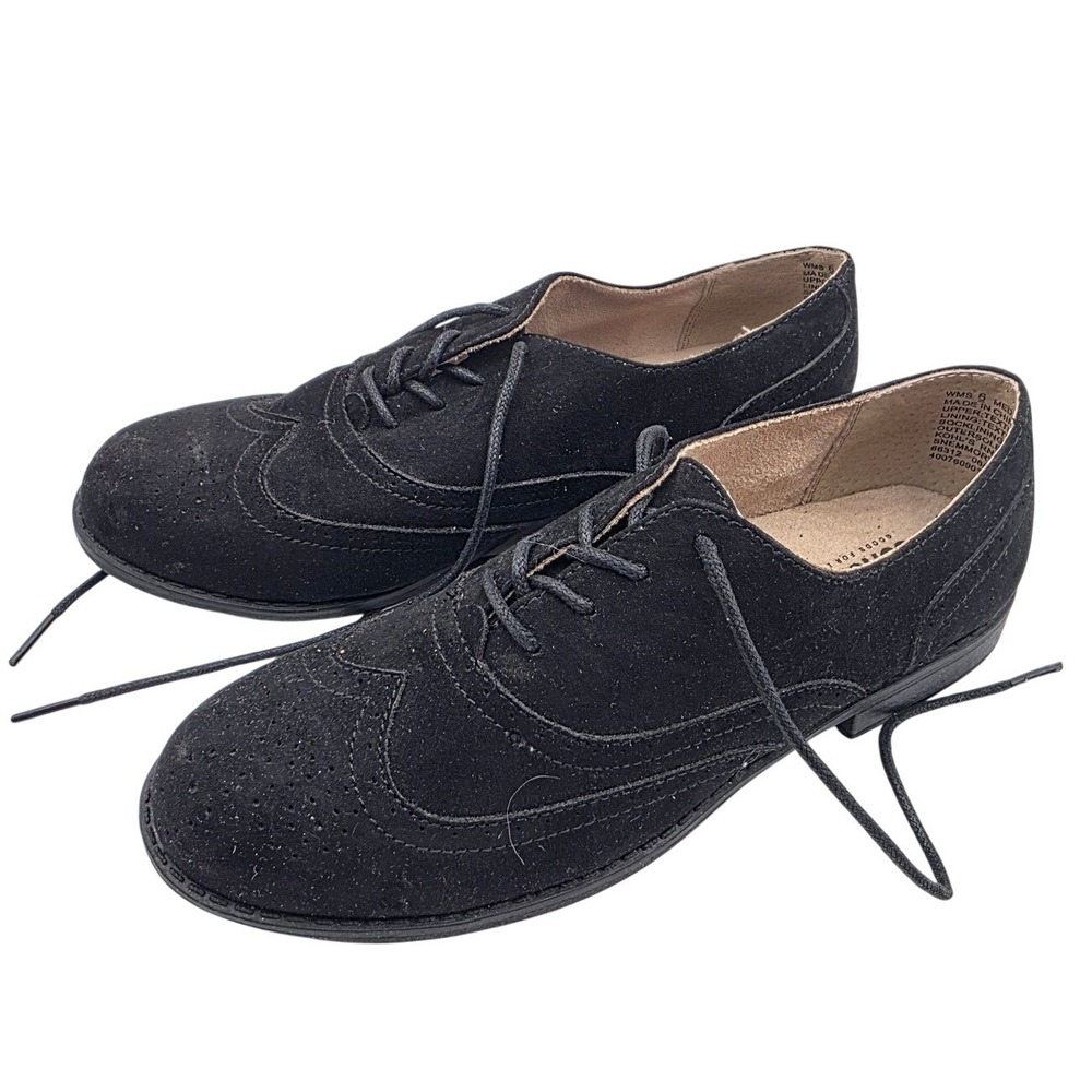 Sonoma Goods For Life Womens Black Wingtip Oxford Brogue Shoes SNEMMORYBLACK 6
